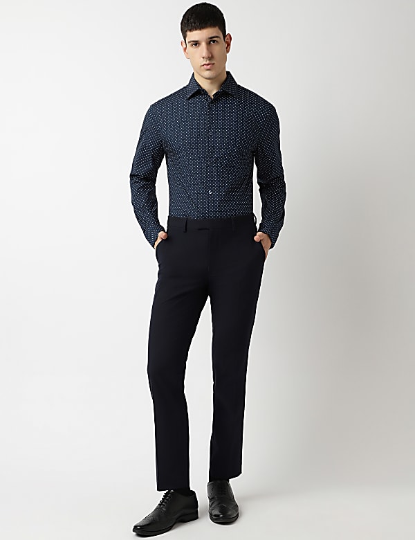 Slim Fit Cotton Rich Printed Shirt