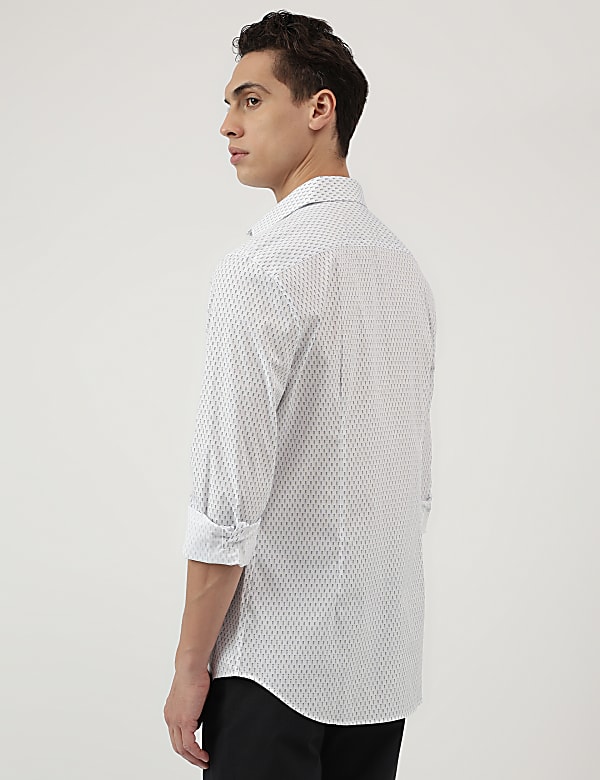 Slim Fit Spread Collar Shirt