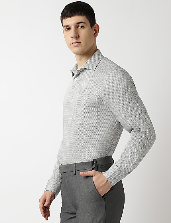 Pure Cotton Printed Spread Collar Shirt