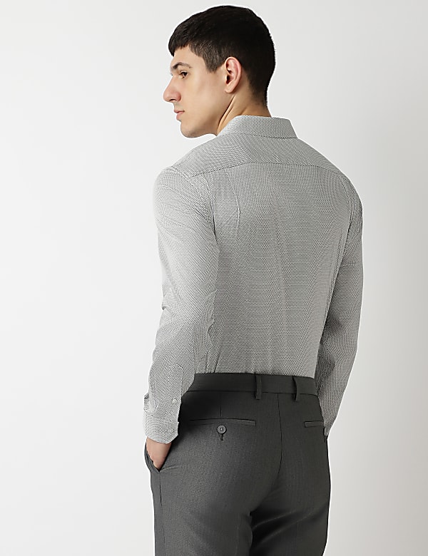 Pure Cotton Printed Spread Collar Shirt