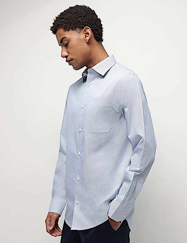 Pure Cotton Textured Full Sleeves Shirt