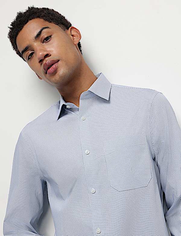 Pure Cotton Textured Full Sleeves Shirt