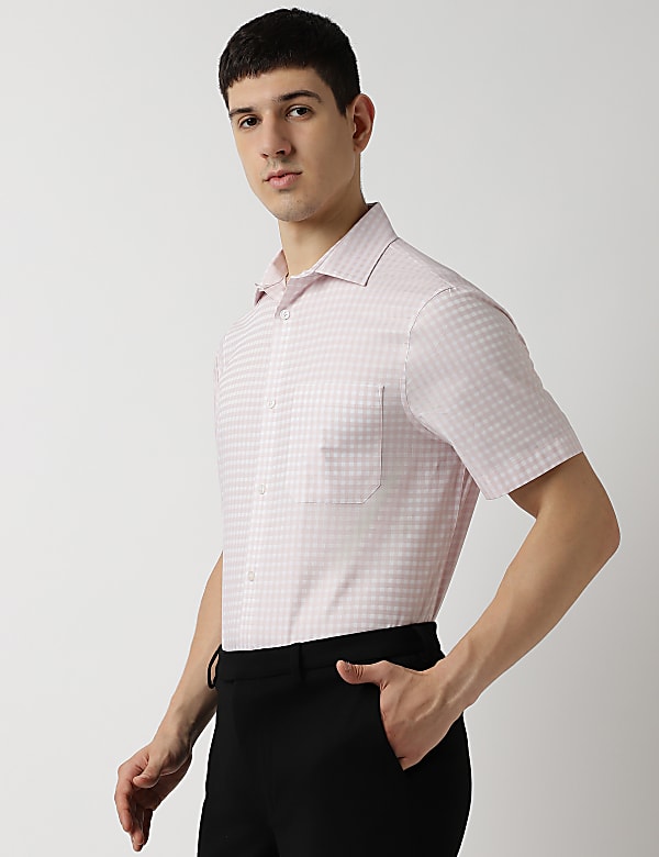 Pure Cotton Spread Collar Shirt