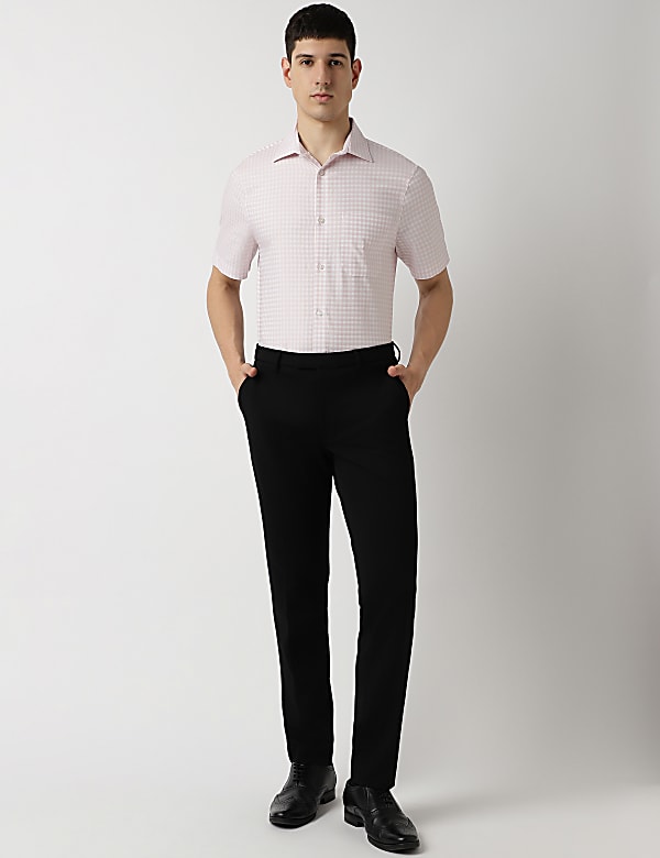 Pure Cotton Spread Collar Shirt