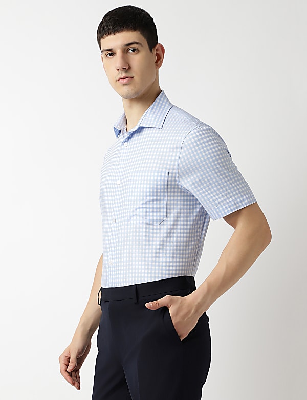Pure Cotton Spread Collar Shirt