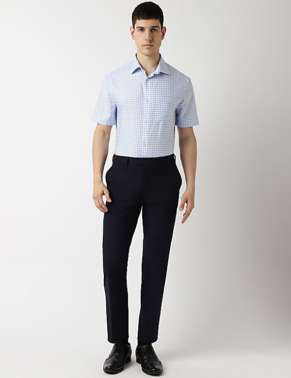Pure Cotton Spread Collar Shirt