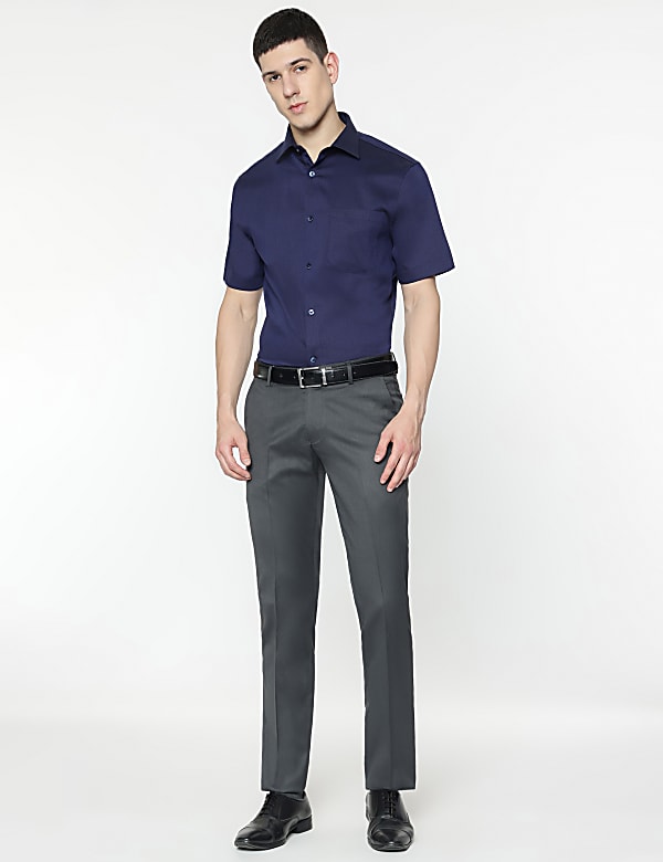Pure Cotton Spread Collar Shirt
