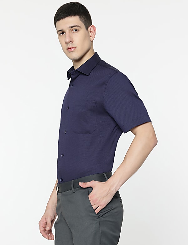 Pure Cotton Spread Collar Shirt