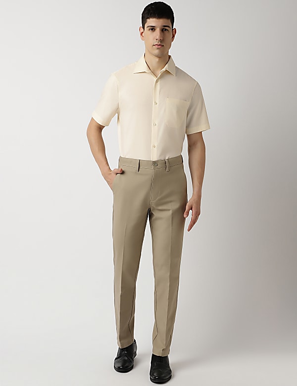 Pure Cotton Spread Collar Shirt