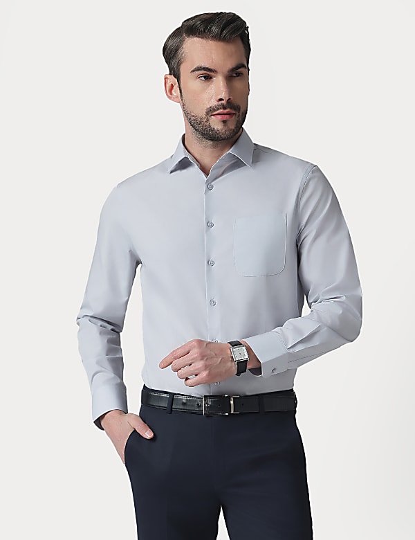 3pk Plain Spread Collar Full Sleeves Shirt