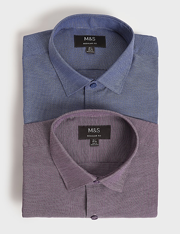 2pk Self Design Full Sleeves Shirt