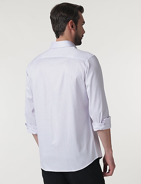 Pure Cotton Self Design Full Sleeves Shirt