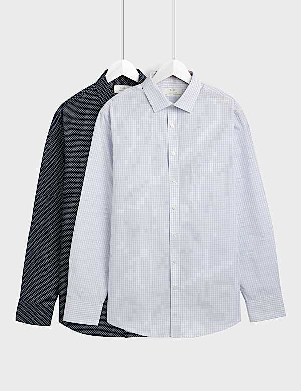 2pk Easy Iron Shirts