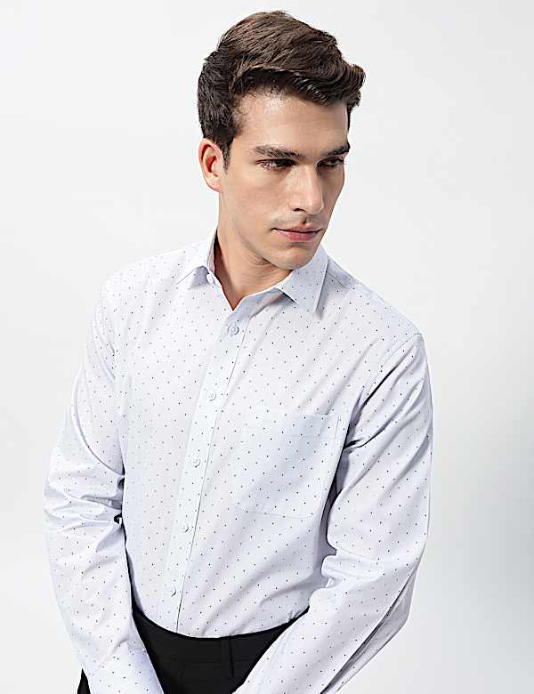 3pk Easy Iron Spread Collar Shirts