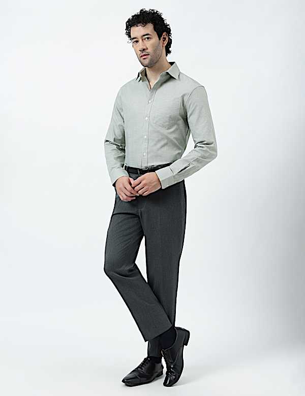 Pure Cotton Micro Check Shirt