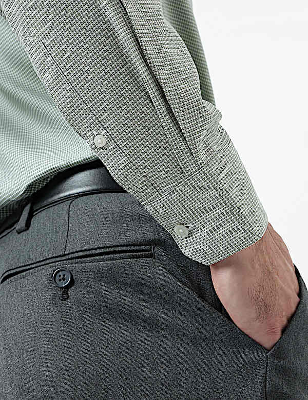 Pure Cotton Micro Check Shirt