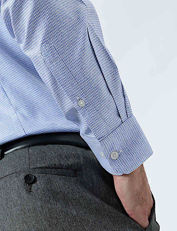 Pure Cotton Micro Check Shirt