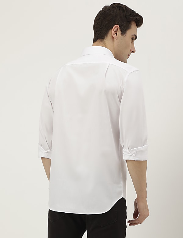 Plain Spread Collar Shirt