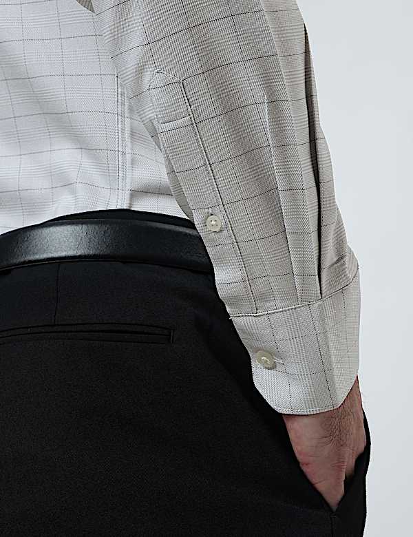 Cotton Rich Windowpane Check Shirt