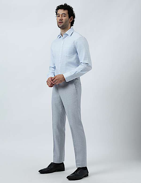 Cotton Rich Windowpane Check Shirt