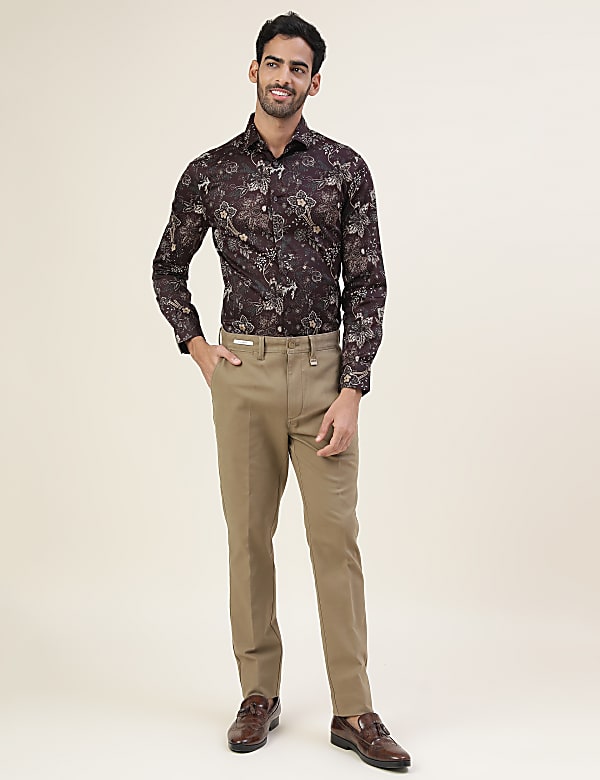 Premium Ornate Floral Print Slim Fit Shirt