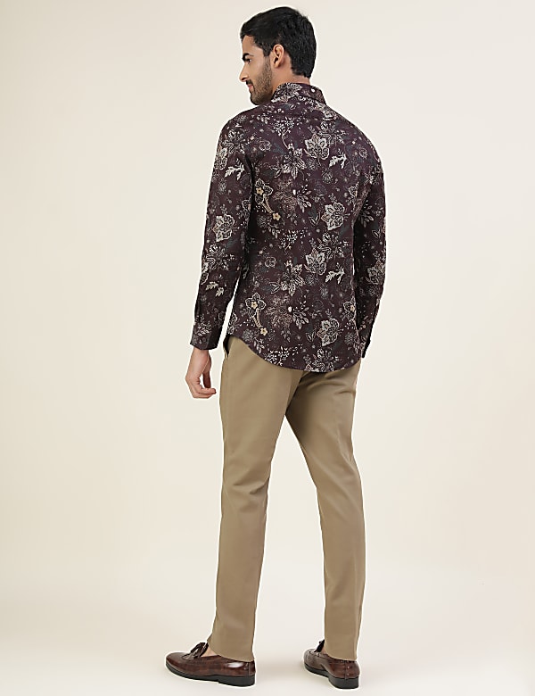 Premium Ornate Floral Print Slim Fit Shirt