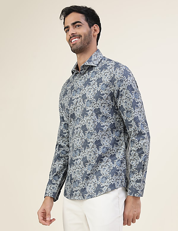 Premium Floral Structure Slim Fit Shirt