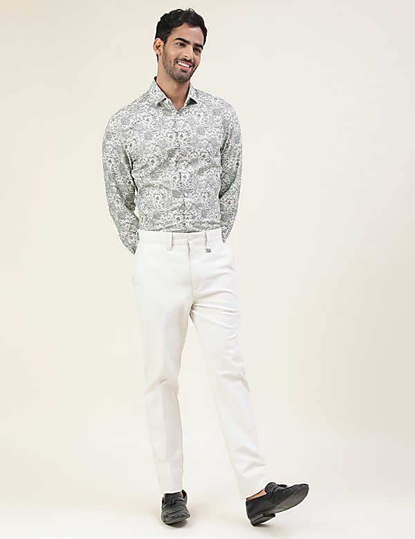 Premium Floral Structure Slim Fit Shirt