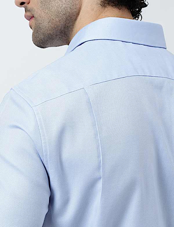 Pure Cotton Textured Short Sleeve Shirt