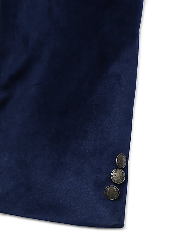 Plain Mandarin Collar Blazer