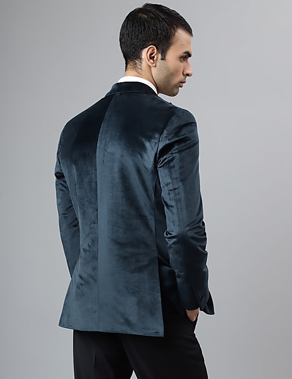Premium Velvet Peak Lapel Blazer