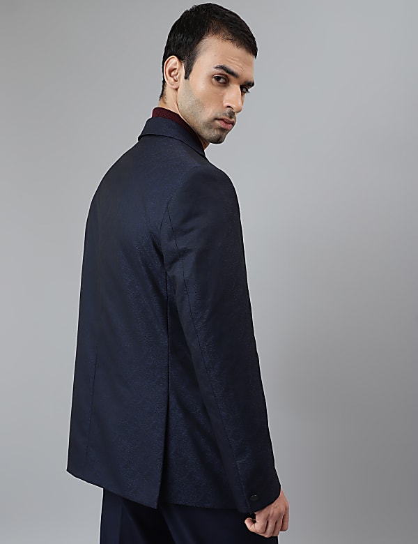 Self Design Lapel Collar Blazer