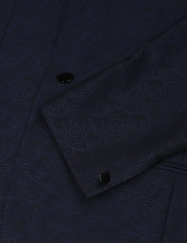 Self Design Lapel Collar Blazer