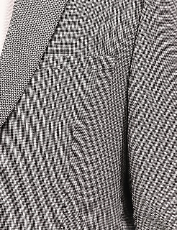 Micro Checked Lapel Collar Blazer