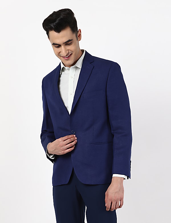 Linen Blend Casual Blazer
