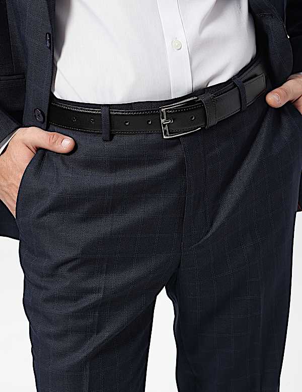 Slim Fit Checks Mid Rise Trousers
