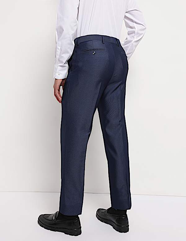 Mid Rise Textured Trousers