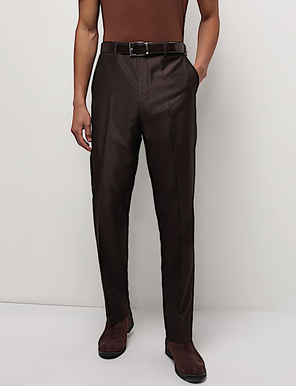 Textured Tailored Fit Trousers