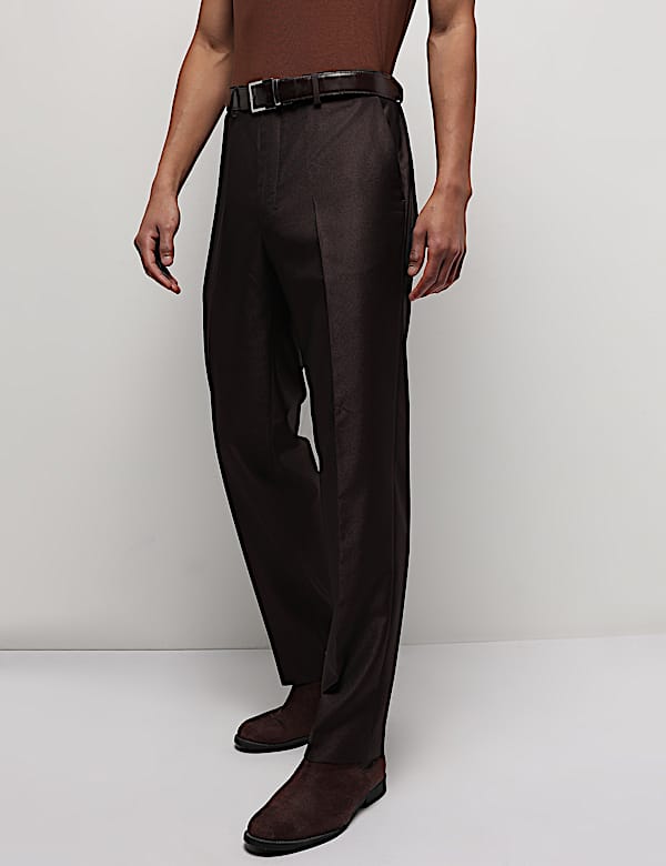 Textured Tailored Fit Trousers