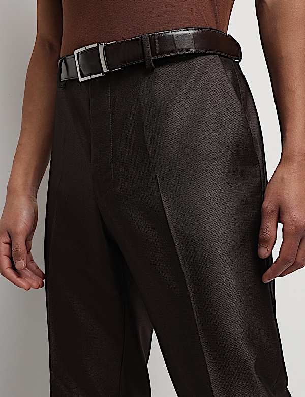 Textured Tailored Fit Trousers