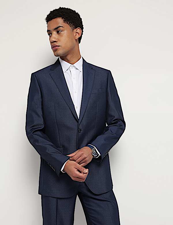 Textured Single-Breasted Blazer