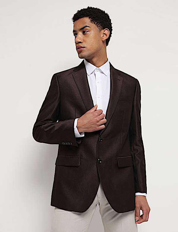 Textured Single-Breasted Blazer