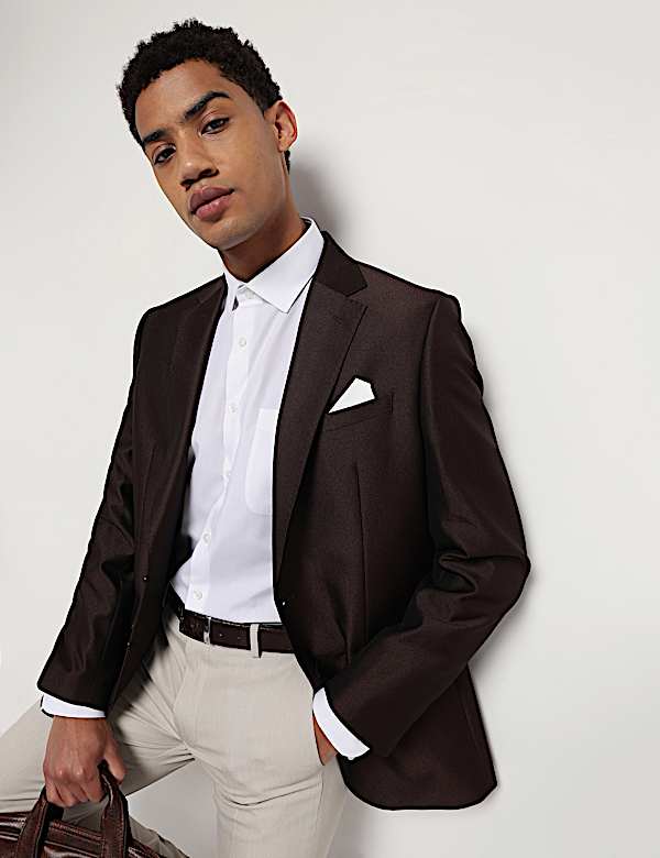 Textured Single-Breasted Blazer