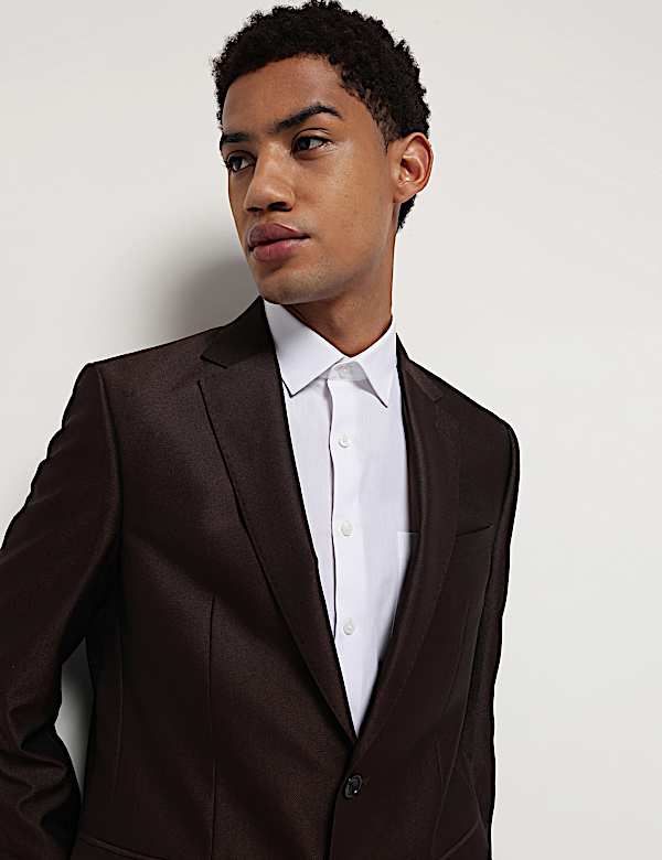 Textured Single-Breasted Blazer
