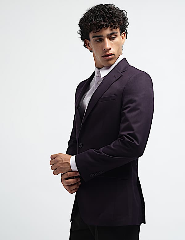 Textured Single-Breasted Blazer
