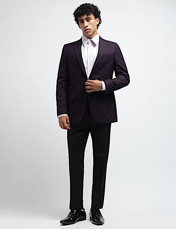 Textured Single-Breasted Blazer