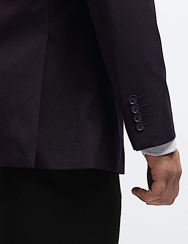 Textured Single-Breasted Blazer