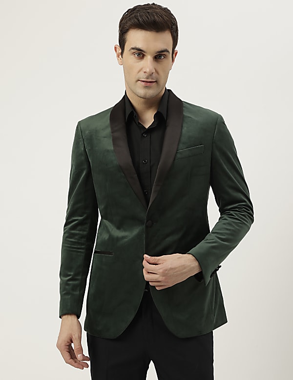 Shawl Lapel Neck Jacket