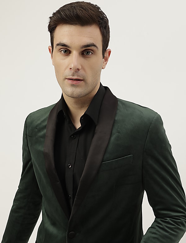 Shawl Lapel Neck Jacket