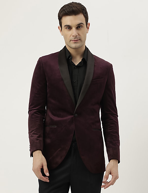 Shawl Lapel Neck Jacket